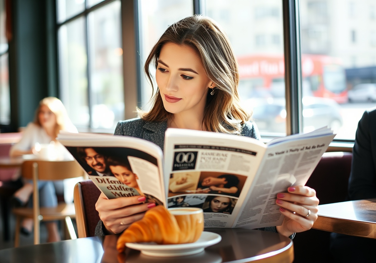 A stylized editorial layout showing diverse mothers reading Nexamom magazine